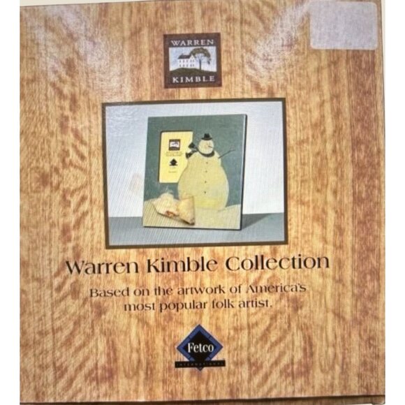 NEW Warren Kimble Collection Folk Art Snowman Picture Frame 5"x7" Winter Theme B - Picture 2 of 9